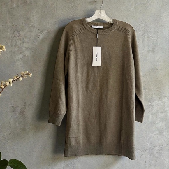 Thakoon Wool Dress in Olive Green - Picture 3 of 8